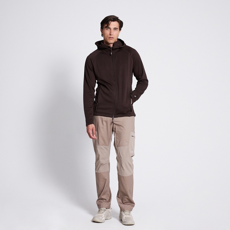 Functional hoodie "Vasared" Dark Brown